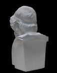 image of a plaster bust of homer on a black background