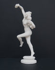 Photo of a dancing lady and baby on a black background