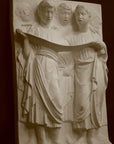 Photo of a sculpture of Cantoria Singers on a black background
