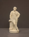 image of a plaster statue of a bust of wagner on a gray background