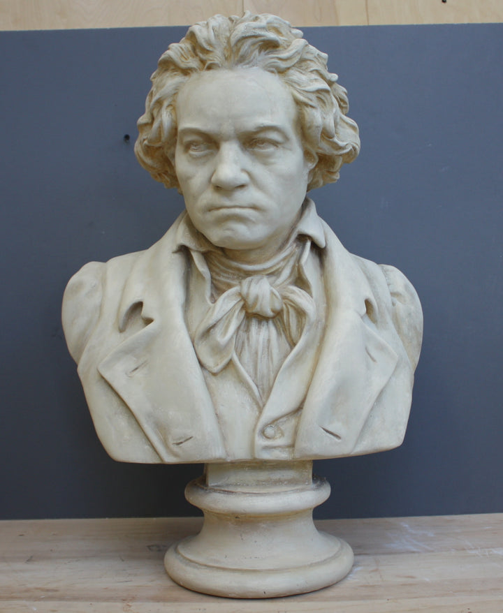photo of restored plaster cast sculpture bust of Hagen's Beethoven