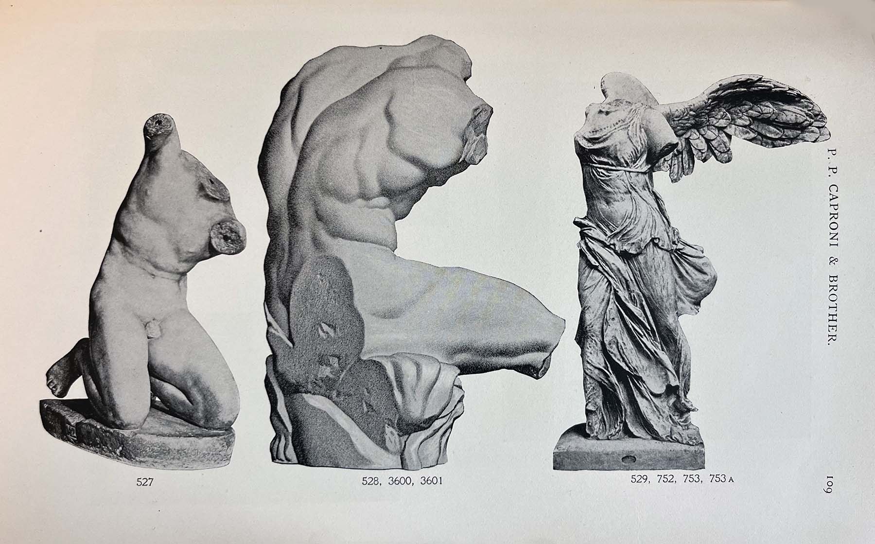 P.P. Caproni & Bro. アンティーク石膏像 ボストン製 本物タグ Caproni Collection - Sculpture Reproductions for Sale