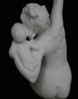 Photo of a dancing lady and baby on a black background