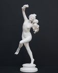 Photo of a dancing lady and baby on a black background