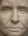 Photo of a portrait of a old lady on a black background