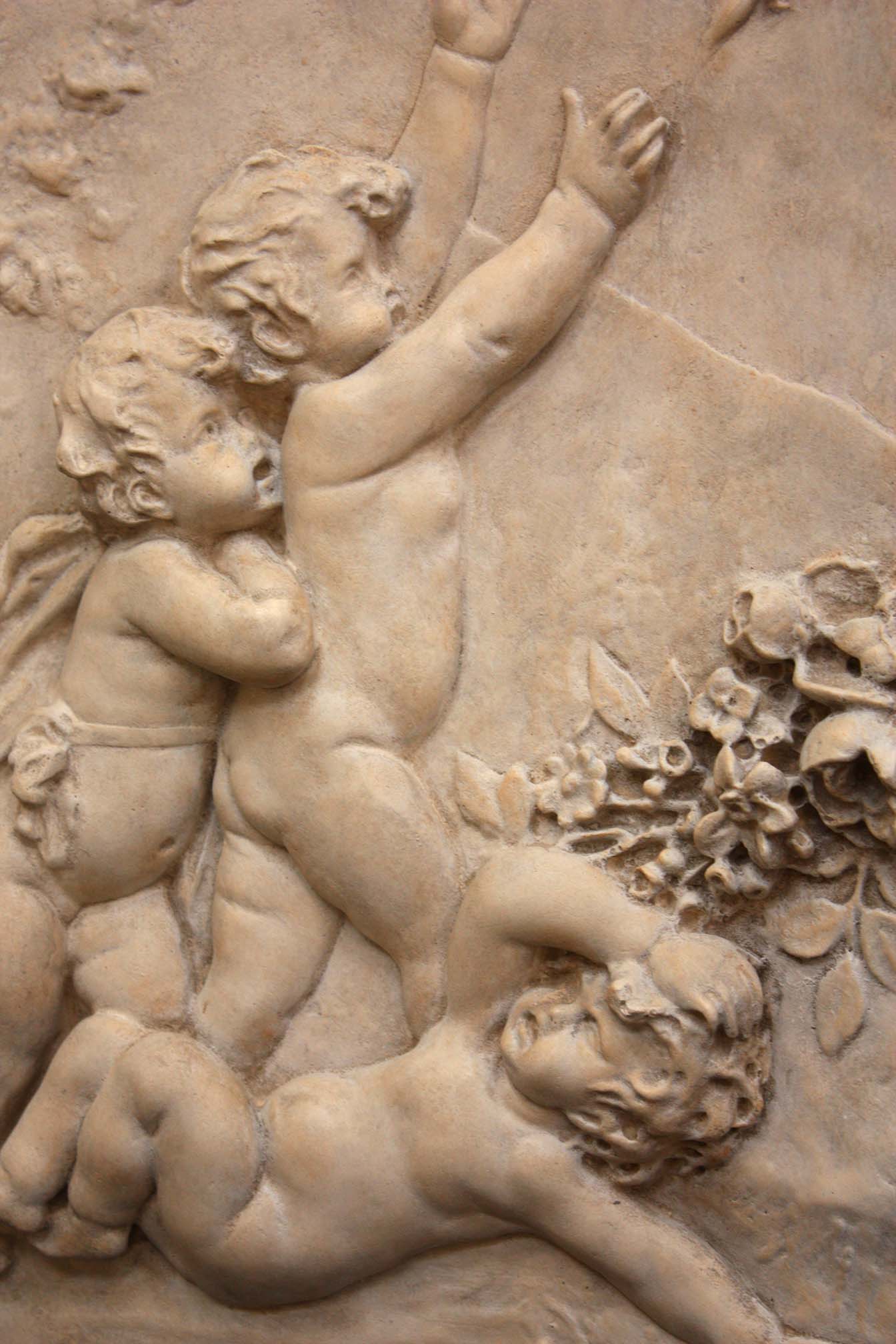 Photo of cupids on a black background