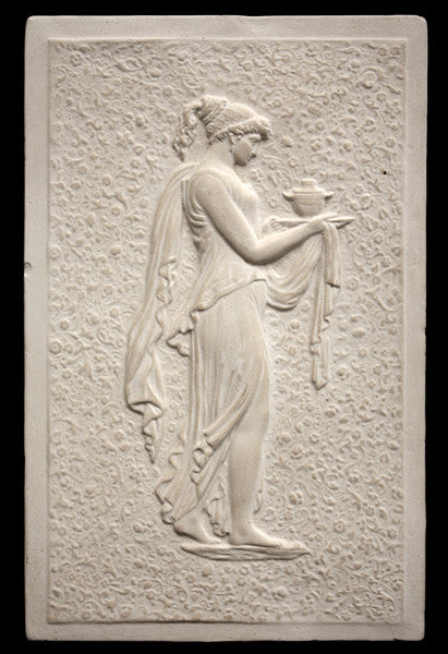 Photo of Plaster Cast relief sculpture of goddess Hebe in profile carrying jug