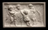 photo of plaster cast relief sculpture of several putti around a goat celebrating the god Bacchus
