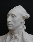 photo with black background of male bust, namely Lafayette, in uniform